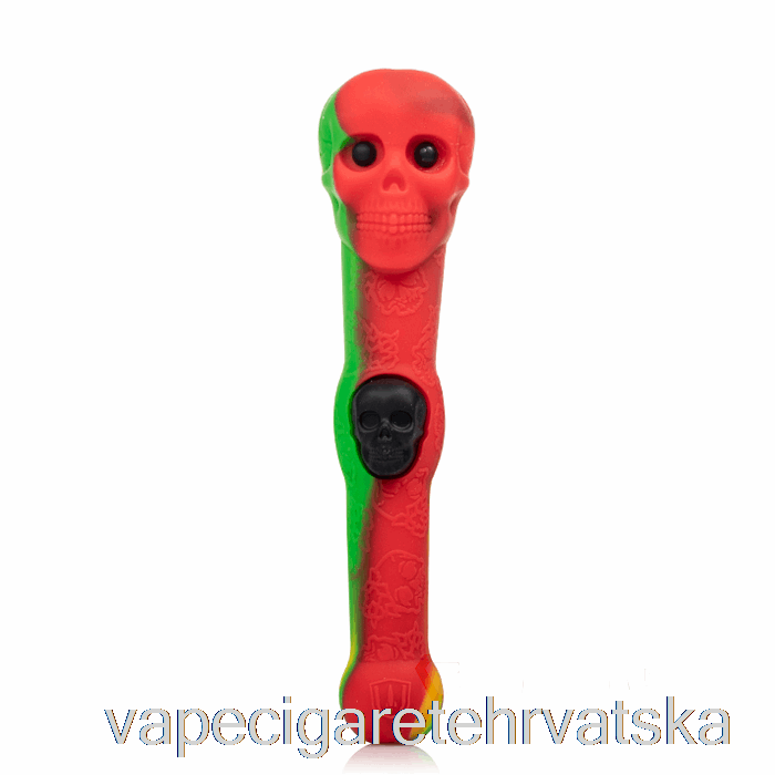 Vape Hrvatska Stratus Skull Dipper Silicone Dab Straw Rasta (green / Red / Yellow)